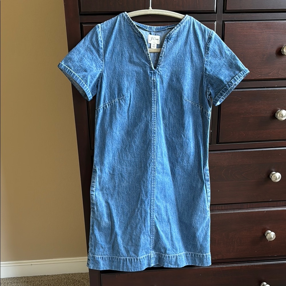 JCrew women Blue Denim Dress size 00